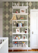 Kalas Olive Diamond Wallpaper with Geometric Diamond Pattern, Feature Wall Style - A-Street Prints 4111-63028