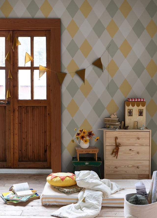 Kalas Pastel Diamond Wallpaper in Pastel Geometric Feature Wall - A-Street Prints 4111-63032
