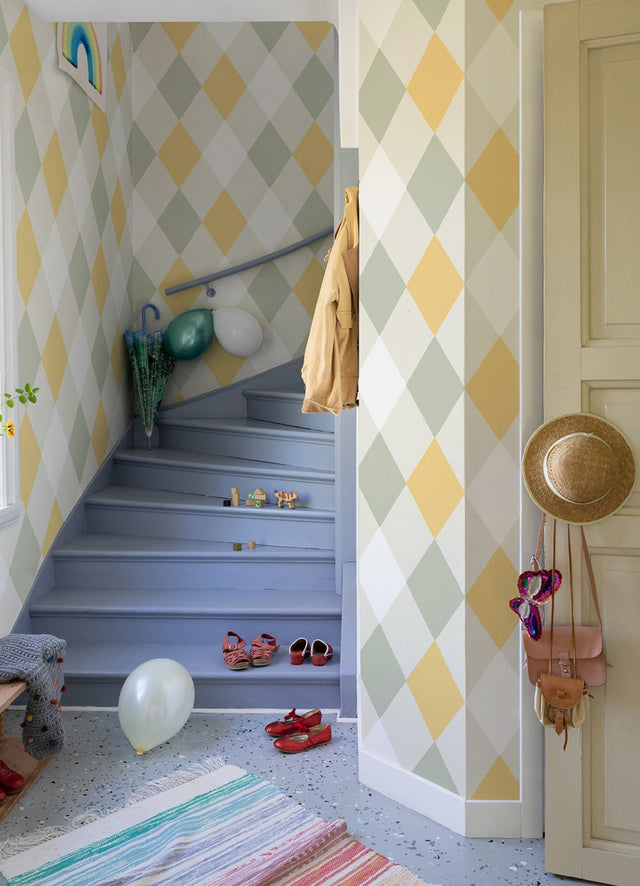 Kalas Pastel Diamond Wallpaper in Pastel Geometric Feature Wall - A-Street Prints 4111-63032