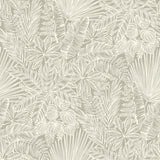 Vita Light Brown Botanical Wallpaper with Tropical Botanical Motif - A?Street Prints 4120-26800