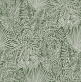 Vita Green Botanical Wallpaper with Tropical Botanical Pattern - A-Street Prints 4120-26804