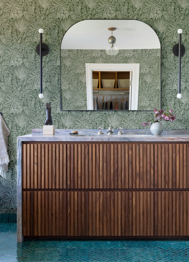 Vita Green Botanical Wallpaper with Tropical Botanical Pattern - A-Street Prints 4120-26804