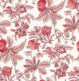 Cecilia Red Fruit Wallpaper with Botanical Pomegranate and Berry Motif - A-Street Prints 4120-26812
