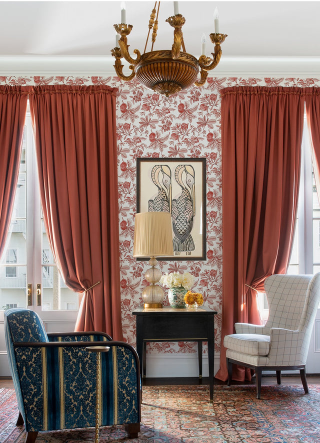 Cecilia Red Fruit Wallpaper with Botanical Pomegranate and Berry Motif - A-Street Prints 4120-26812