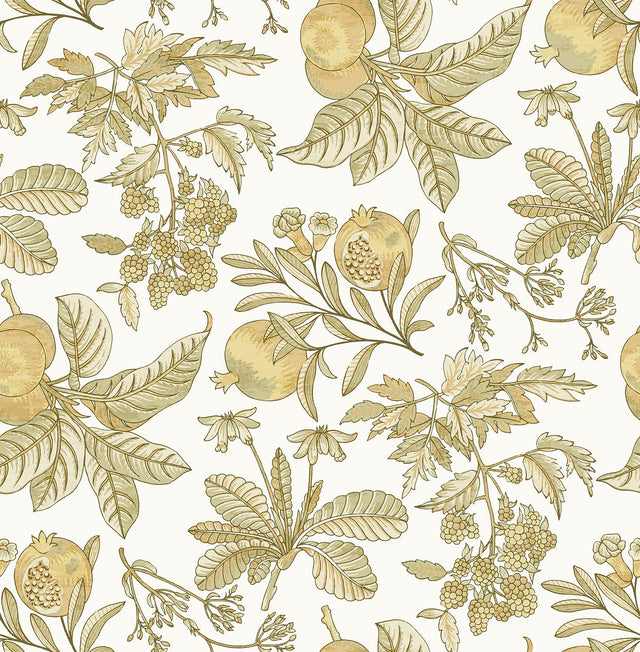 Cecilia Honey Fruit Wallpaper with Botanical Traditional Pattern - A-Street Prints 4120-26813