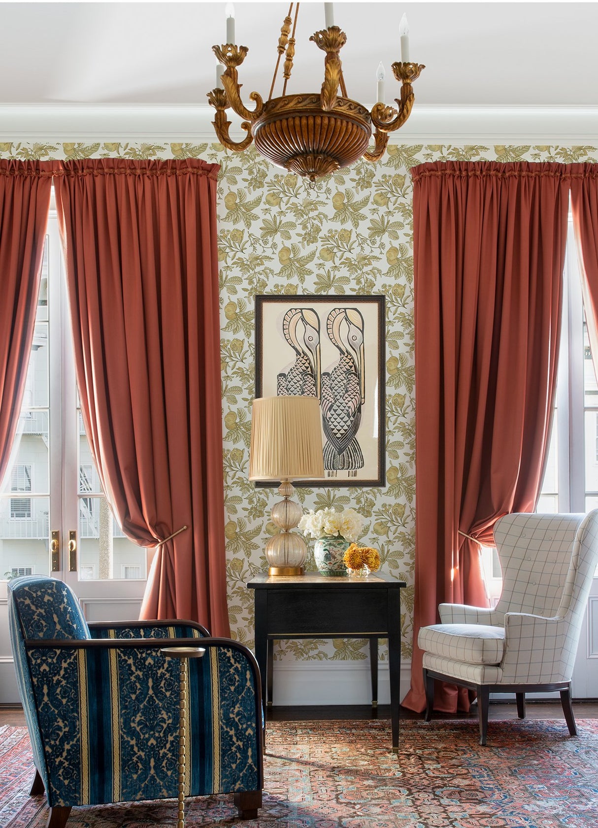 Cecilia Honey Fruit Wallpaper with Botanical Traditional Pattern - A-Street Prints 4120-26813
