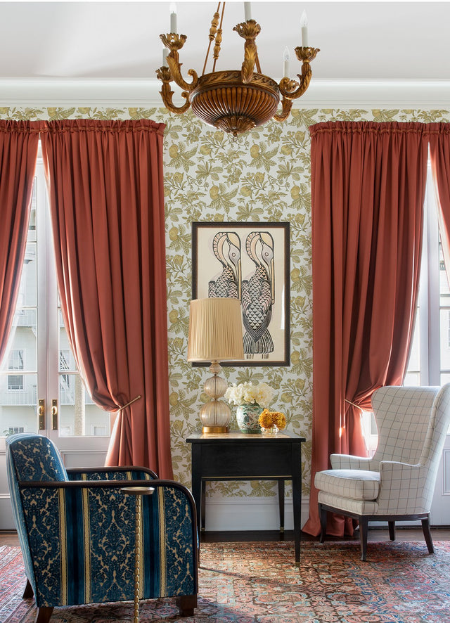 Cecilia Honey Fruit Wallpaper with Botanical Traditional Pattern - A-Street Prints 4120-26813