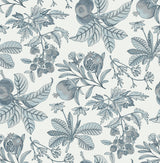 Cecilia Light Blue Fruit Wallpaper with Botanical Traditional Motif - A-Street Prints 4120-26814