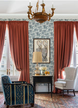 Cecilia Light Blue Fruit Wallpaper with Botanical Traditional Motif - A-Street Prints 4120-26814