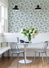 Cecilia Light Blue Fruit Wallpaper with Botanical Traditional Motif - A-Street Prints 4120-26814