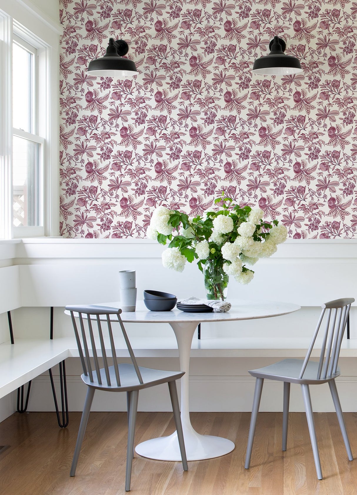 Cecilia Purple Fruit Wallpaper with Botanical Fruit Pattern - A-Street Prints 4120-26815