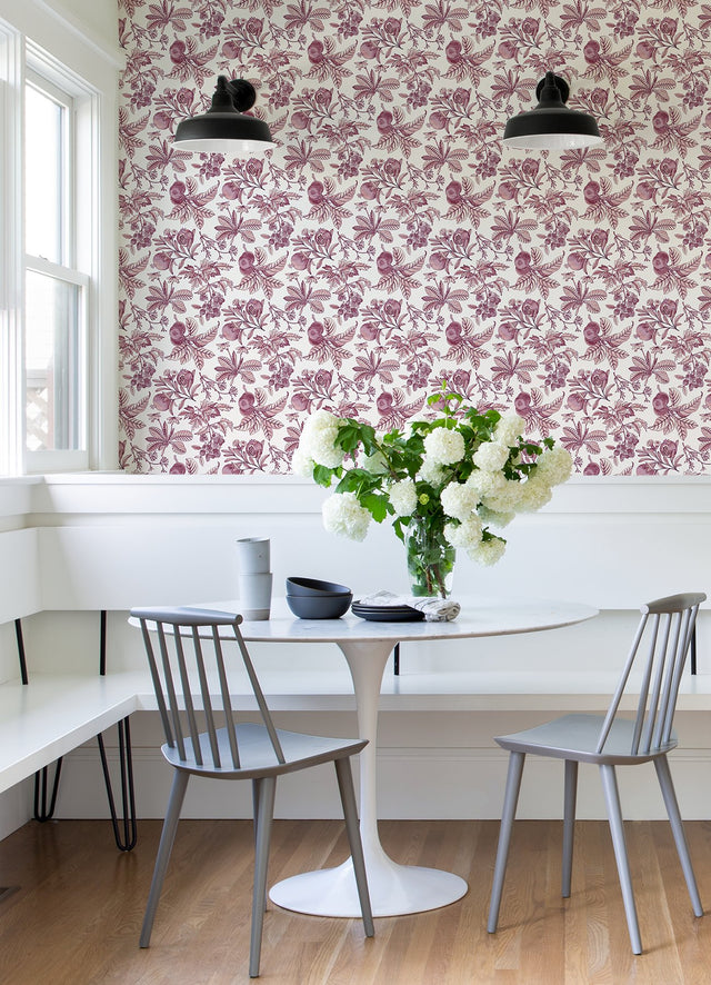 Cecilia Purple Fruit Wallpaper with Botanical Fruit Pattern - A-Street Prints 4120-26815