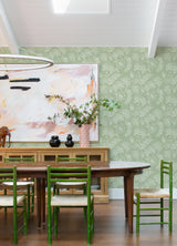 Maeve Sage Jacobean Trail Wallpaper with Botanical Floral Pattern, Farmhouse Style - A-Street Prints 4120-26823