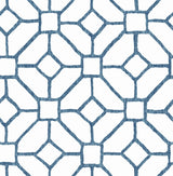Addis Blue Trellis Wallpaper with Textured Geometric Lattice - A-Street Prints 4120-26828