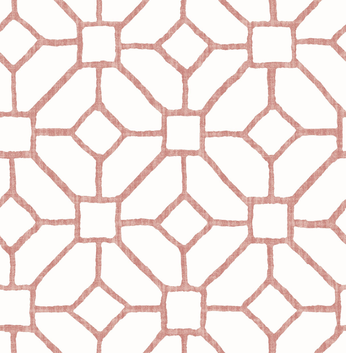 Addis Coral Trellis Wallpaper with Graphic Lattice Pattern - A-Street Prints 4120-26830