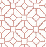 Addis Coral Trellis Wallpaper with Graphic Lattice Pattern - A-Street Prints 4120-26830SAM