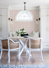 Addis Coral Trellis Wallpaper with Graphic Lattice Pattern - A-Street Prints 4120-26830SAM
