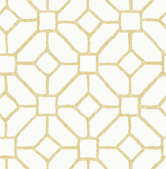Addis Gold Trellis Wallpaper with Traditional Trellis & Lattice Pattern - A-Street Prints 4120-26831