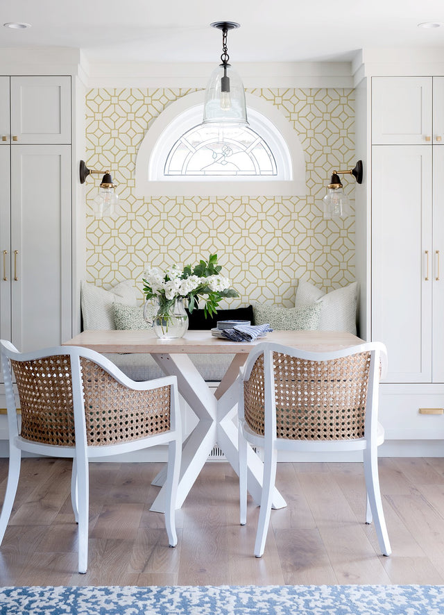 Addis Gold Trellis Wallpaper with Traditional Trellis & Lattice Pattern - A-Street Prints 4120-26831