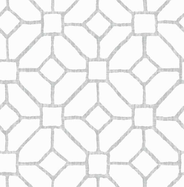 Addis Grey Trellis Wallpaper with Geometric Trellis & Lattice Pattern - A-Street Prints 4120-26832
