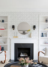 Addis Grey Trellis Wallpaper with Geometric Trellis & Lattice Pattern - A-Street Prints 4120-26832