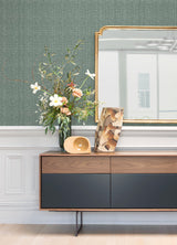Kantera Green Fabric Texture Wallpaper with Raised Ink Faux Woven Design - A-Street Prints 4120-26833