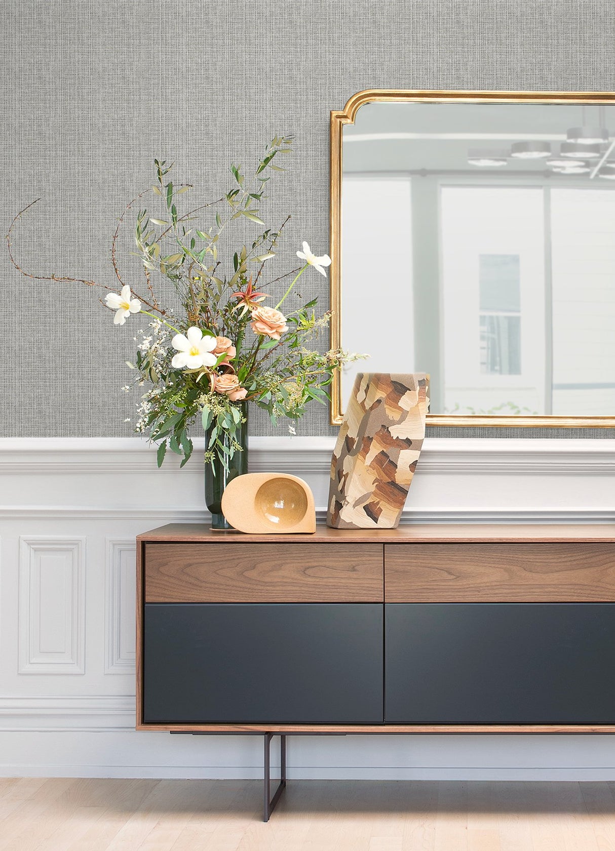 Kantera Grey Fabric Texture Wallpaper with Raised Ink Textured Finish - A-Street Prints 4120-26834