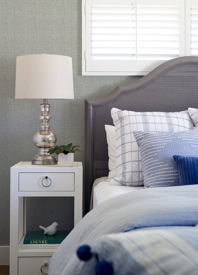 Kantera Turquoise Fabric Texture Wallpaper, Raised Ink Textured Non Woven - A-Street Prints 4120-26835