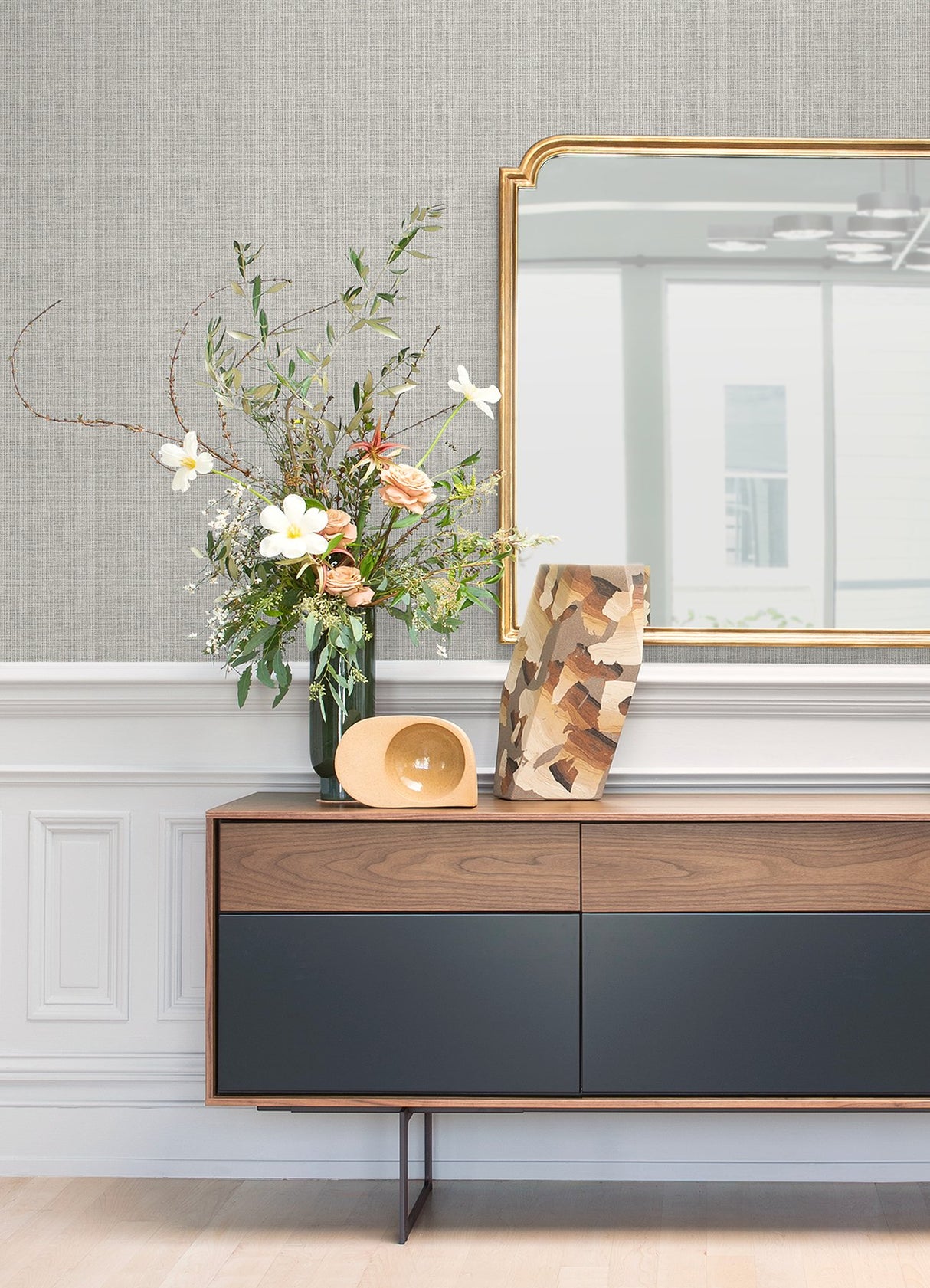 Kantera Light Grey Fabric Texture Wallpaper with Raised Ink Textured Finish - A-Street Prints 4120-26836