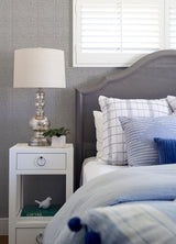Kantera Blueberry Fabric Texture Wallpaper with Raised Ink Textured Finish - Brewster 4120-26837