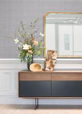 Kantera Blueberry Fabric Texture Wallpaper with Raised Ink Textured Finish - Brewster 4120-26837