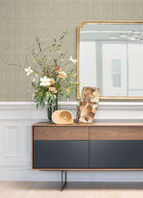 Kantera Chestnut Fabric Texture Wallpaper with Raised Ink Non Woven Textured - 4120-26838