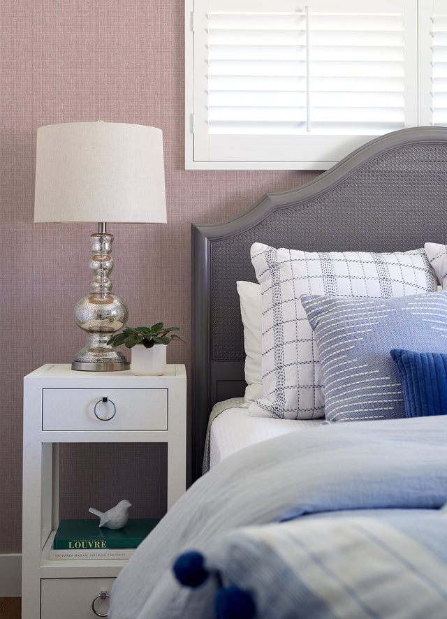 Kantera Pink Fabric Texture Wallpaper with Raised Ink Non Woven Textured Finish - A-Street Prints 4120-26839