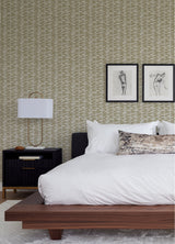 Myrtle Gold Abstract Stripe Textured Wallpaper - A-Street Prints 4120-26842