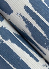 Myrtle Indigo Abstract Stripe Wallpaper with Textured Raised Ink - A-Street Prints 4120-26843