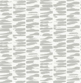 Myrtle Grey Abstract Stripe Wallpaper with Raised Ink Modern Texture - A-Street Prints 4120-26845
