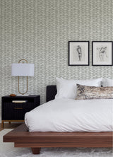 Myrtle Grey Abstract Stripe Wallpaper with Raised Ink Modern Texture - A-Street Prints 4120-26845
