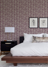 Myrtle Purple Abstract Stripe Wallpaper with Raised Ink Texture - A-Street Prints 4120-26846