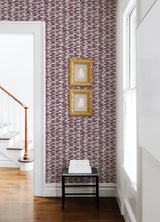 Myrtle Purple Abstract Stripe Wallpaper with Raised Ink Texture - A-Street Prints 4120-26846