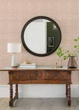 Lyon Coral Geometric Key Wallpaper with Modern Graphic Pattern - A-Street Prints 4120-26848