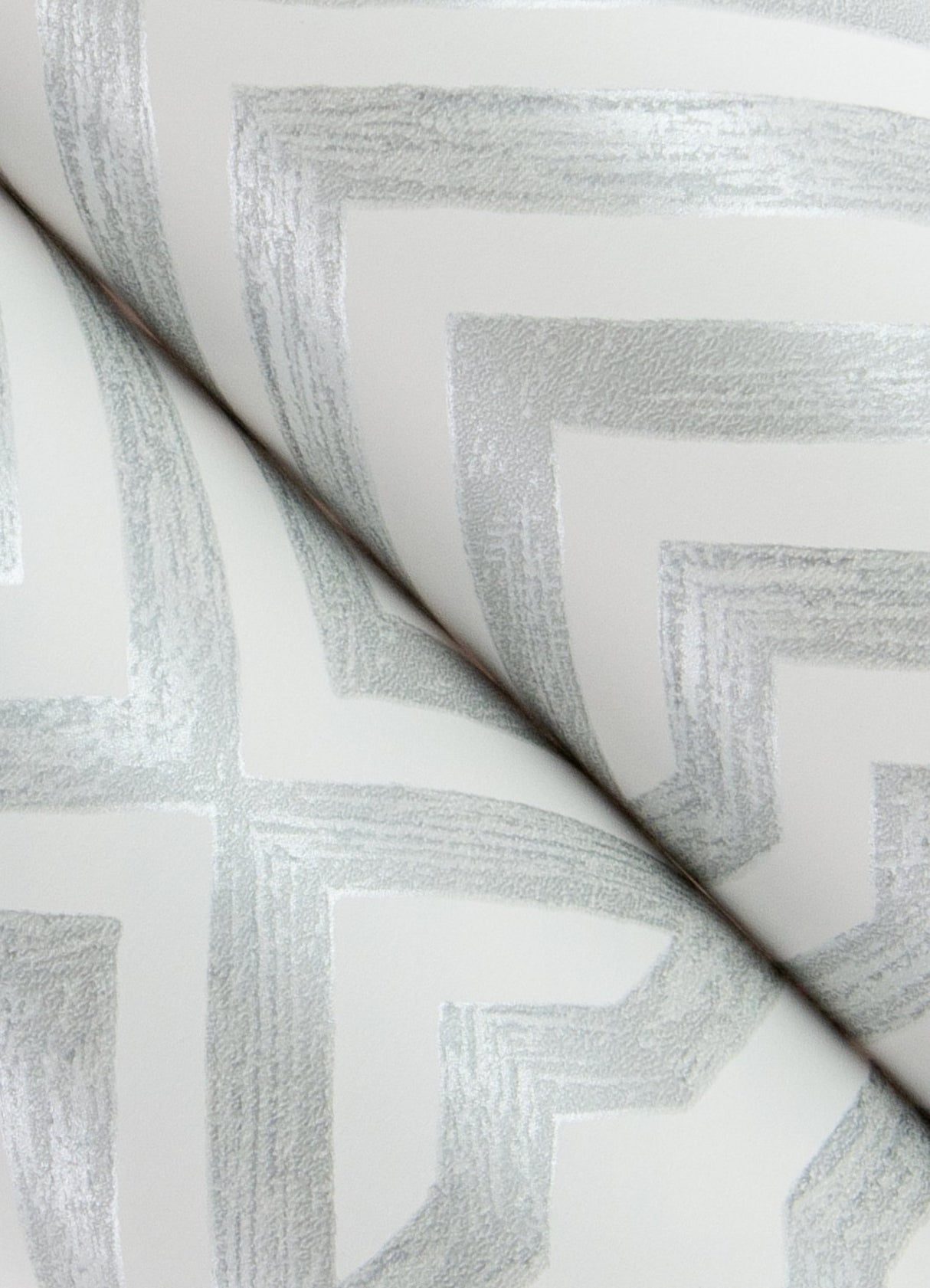 Lyon Silver Geometric Key Wallpaper with Metallic Modern Geometric Pattern - A-Street Prints 4120-26849