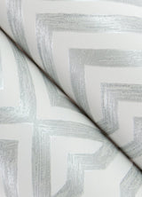 Lyon Silver Geometric Key Wallpaper with Metallic Modern Geometric Pattern - A-Street Prints 4120-26849