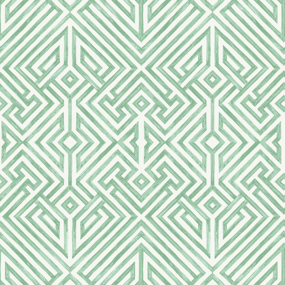 Lyon Green Geometric Key Wallpaper with Modern Geometric Pattern - A-Street Prints 4120-26850