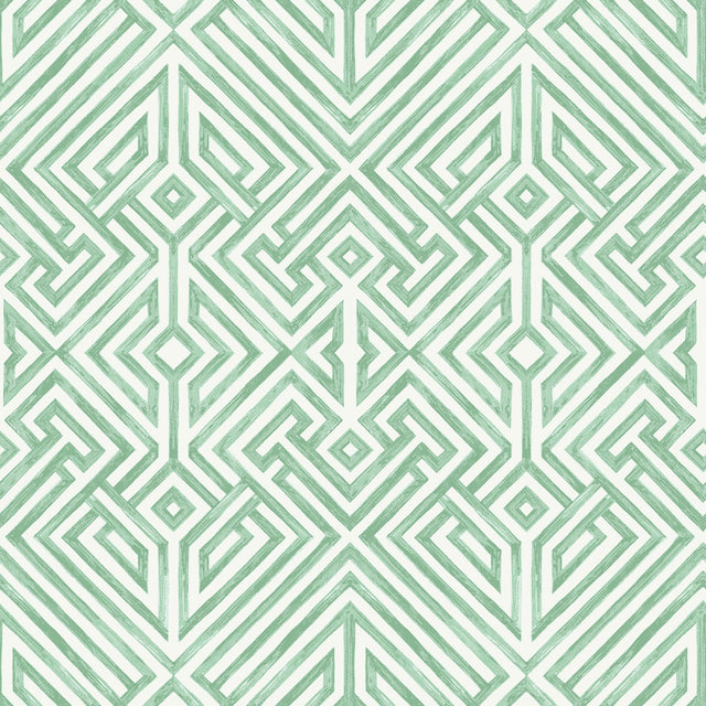 Lyon Green Geometric Key Wallpaper with Modern Geometric Pattern - A-Street Prints 4120-26850