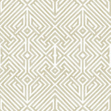 Lyon Gold Geometric Key Wallpaper with Metallic Modern Graphic Pattern - Brewster 4120-26851