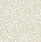 Periwinkle Stone Textured Floral Wallpaper with Raised Ink Botanical Pattern, Modern Style - A-Street Prints 4120-26852