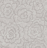 Periwinkle Sterling Textured Floral Wallpaper with Modern Botanical Flowers Motif - A-Street Prints 4120-26853