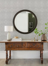 Lyon Grey Geometric Key Wallpaper with Modern Geometric Key Pattern - A-Street Prints 4120-26854