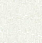 Ramble Sage Geometric Wallpaper with Abstract Maze Pattern, Modern Non Woven - A-Street Prints 4121-25702