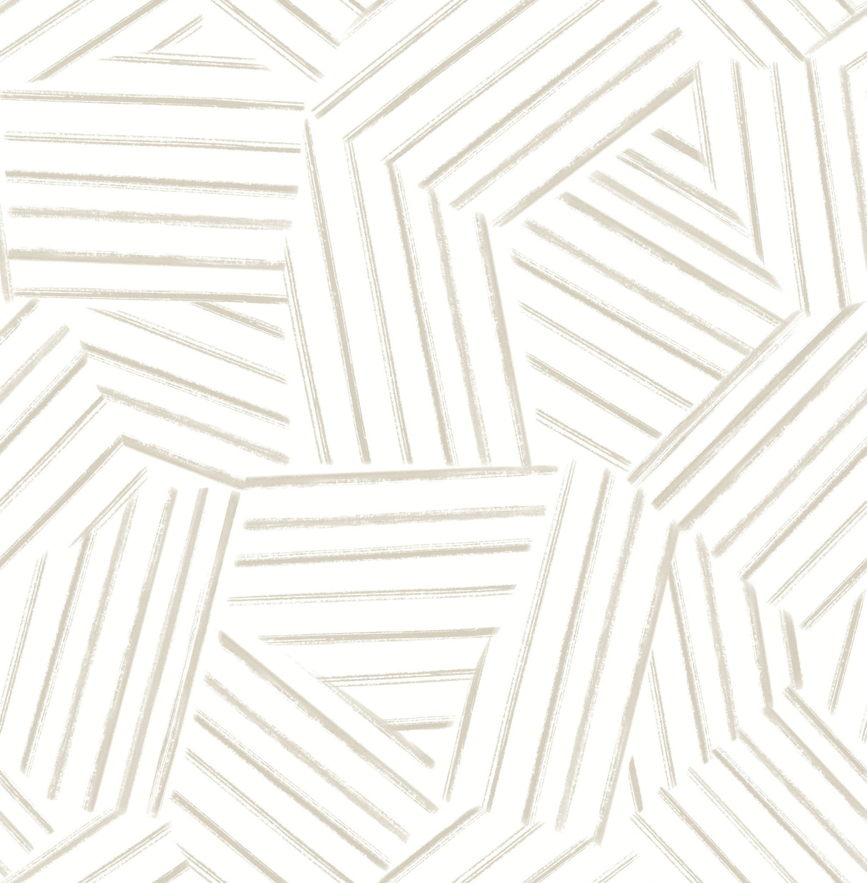 Helene Taupe Geometric Lines Wallpaper with Abstract Modern Pattern - Brewster 4121-26901